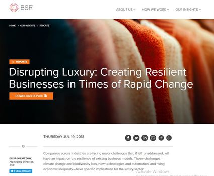 Disrupting Luxury: Creating Resilient Businesses in Times of Rapid Change