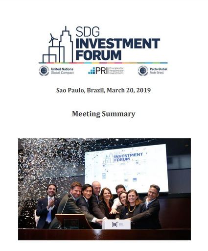 SDG Investment Forum Brazil — Summary Report